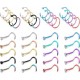 40Pcs Nose Rings Stud Stainless Nose Rings Hoop Screw Shaped Nose Piercing For Women Men 18G 20G 40Pcs Nose Rings Stud Stainless Nose Rings Hoop Screw Shaped Nose Piercing For Women Men 18G 20G